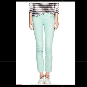 Tory Burch Skinny Cropped Denim Mint Green